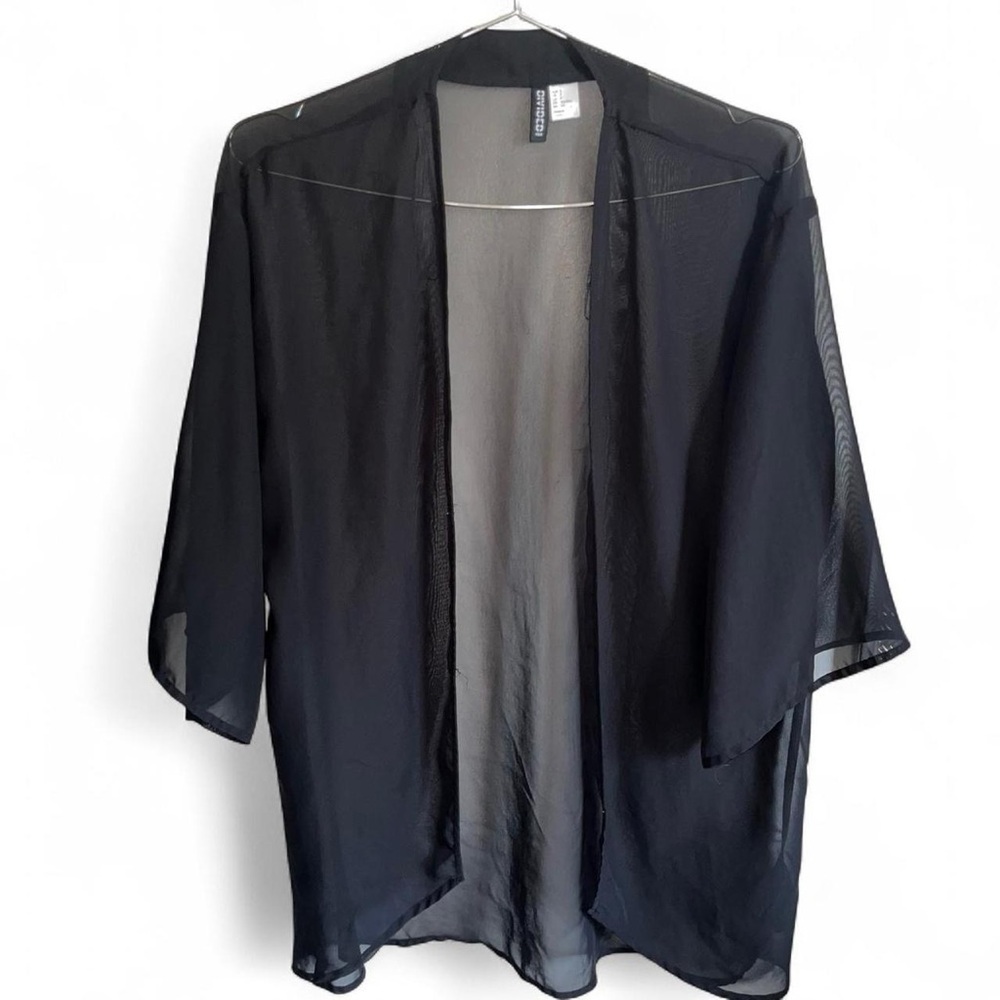H&M Divided Black Sheer Top